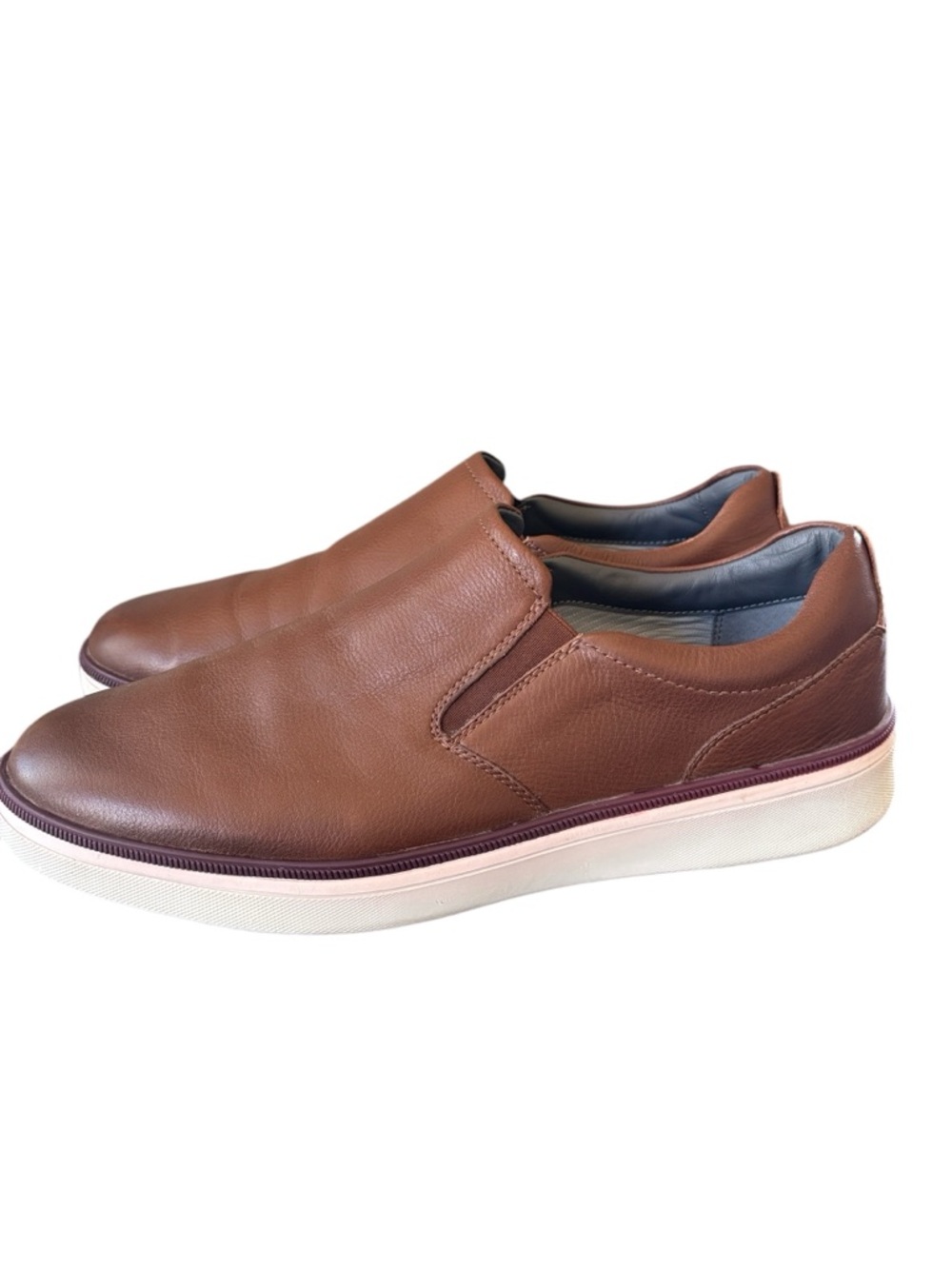 Johnston & Murphy XC4 Foust Slip On Mahagony Full Grain Leather Loafer Size 13M